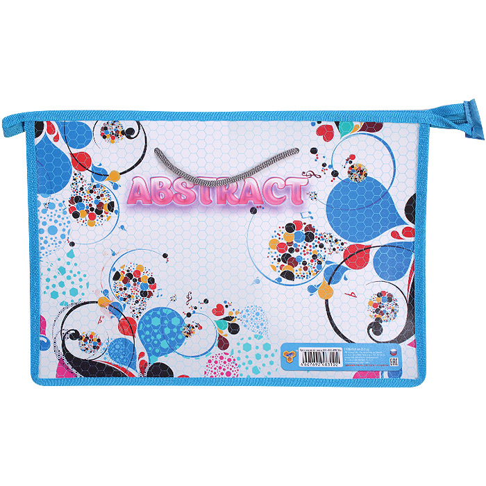 Папка детская с ручками А4 пласт. с рисунком на молнии Узор Папка детская с ручками А4 пласт. с рисунком на молнии Узор