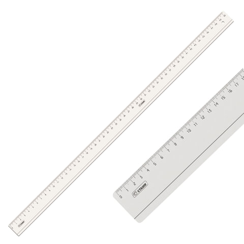 Линейка пластиковая 50 см, СТАММ, прозрачная, ЛН95 Линейка пластиковая 50 см, СТАММ, прозрачная, ЛН95