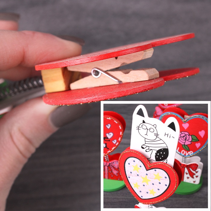 Сувенир "Сердце" зажим деревянный Сувенир "Сердце" зажим деревянный