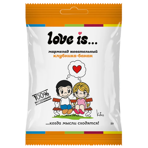 Мармелад жевательный LOVE IS "ЖуйМиксик" со вкусом клубника-банан, 20 Мармелад жевательный LOVE IS "ЖуйМиксик" со вкусом клубника-банан, 20