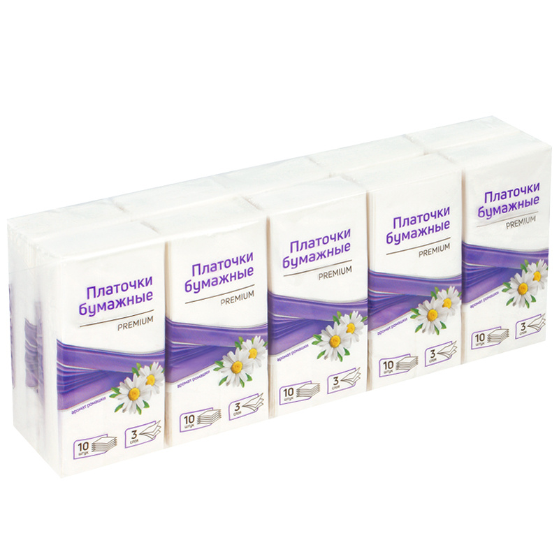 Платки бумажные носовые OfficeClean, 3-слойные, 19*20см, белые, 10 пачек по Платки бумажные носовые OfficeClean, 3-слойные, 19*20см, белые, 10 пачек по