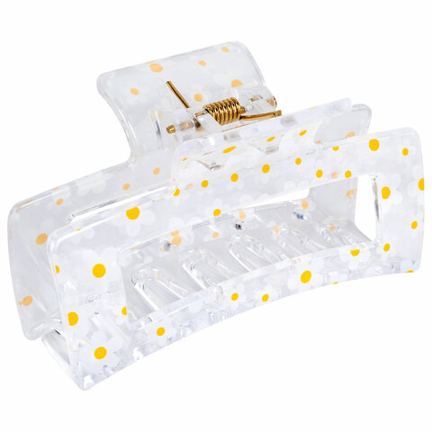 Краб для волос 8,5 см, прозрачный с рисунком, АССОРТИ, MONTE VITA (МОНТЕ ВИТА), Краб для волос 8,5 см, прозрачный с рисунком, АССОРТИ, MONTE VITA (МОНТЕ ВИТА),