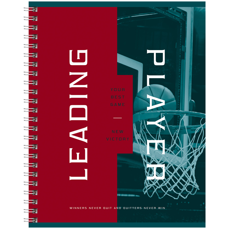 Тетрадь 96 листов, А5, клетка на гребне BG "Спорт - это жизнь",