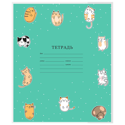 Обложки "CATS" для тетрадей и дневников, КОМПЛЕКТ 10 шт., ПЛОТНЫЕ,