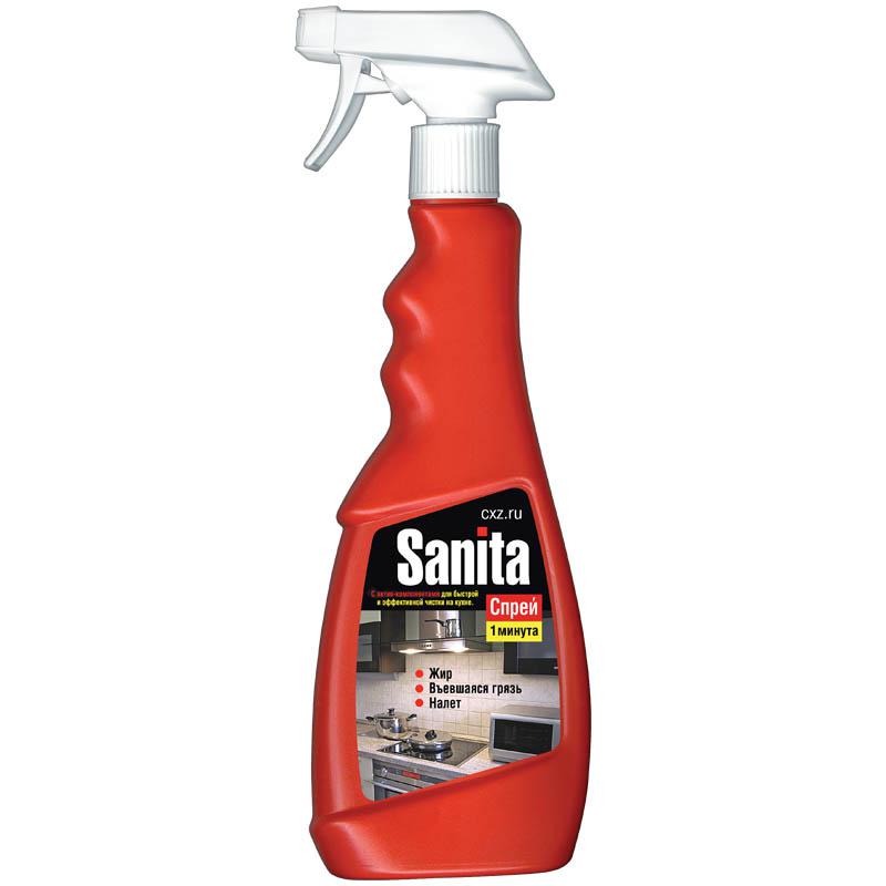Средство чистящее SANITA спрей 1минута, 500мл, с курком: 1789 штр.: Средство чистящее SANITA спрей 1минута, 500мл, с курком: 1789 штр.: