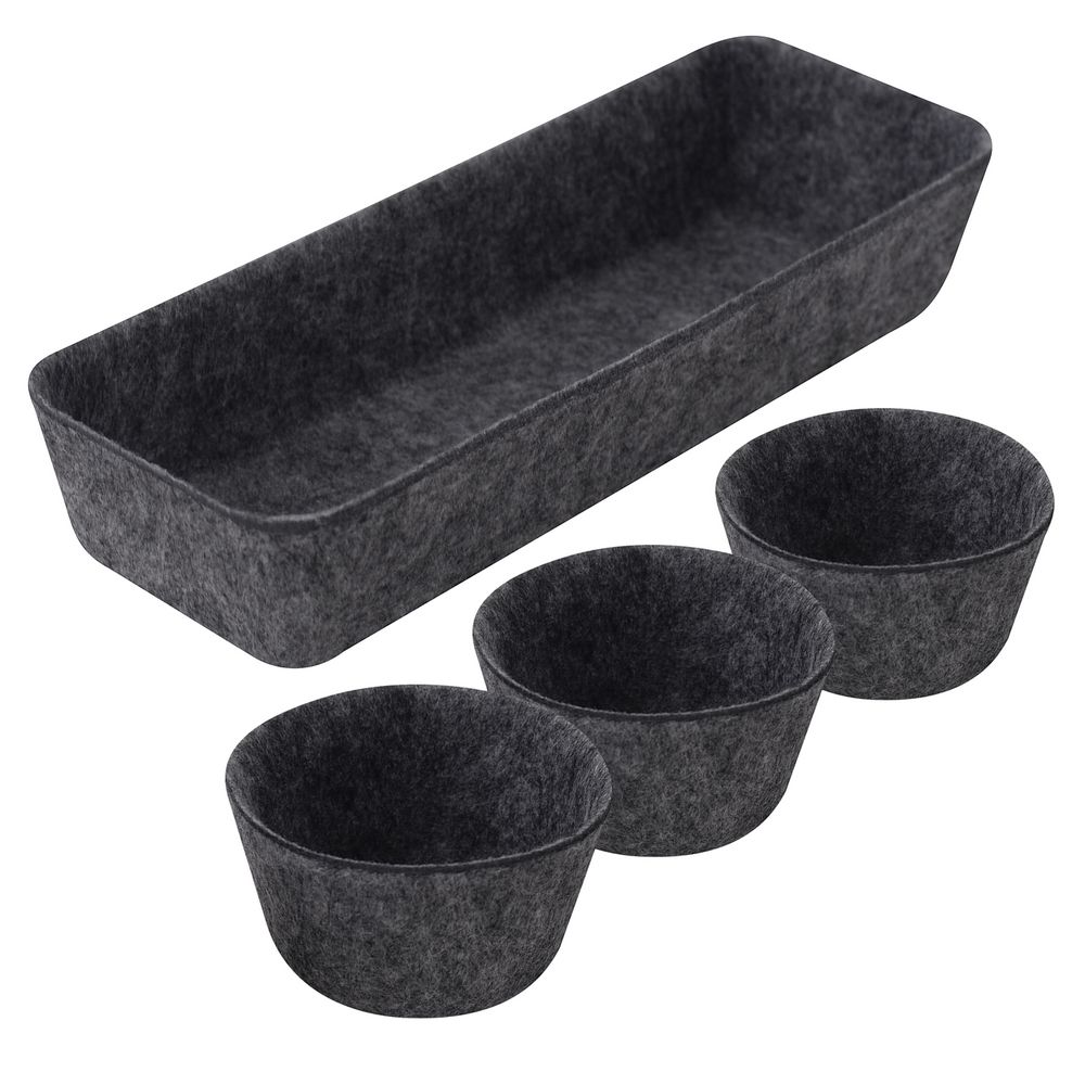 Органайзер для хранения в выдвижных ящиках "Фэлт". Набор 4шт. Размеры Органайзер для хранения в выдвижных ящиках "Фэлт". Набор 4шт. Размеры