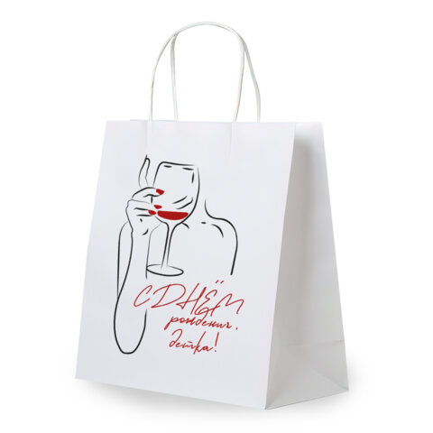 Пакет подарочный (1 штука) 26х13х32см (L) "С Днём рождения, детка!", Пакет подарочный (1 штука) 26х13х32см (L) "С Днём рождения, детка!",