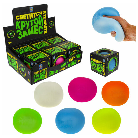 Игрушка-антистресс Крутой замес "Шар", диаметр 10 см, ассорти, шоубокс Игрушка-антистресс Крутой замес "Шар", диаметр 10 см, ассорти, шоубокс
