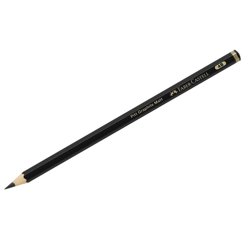 Карандаш чернографитный матовый Faber-Castell "Pitt Graphite Matt" 4В, Карандаш чернографитный матовый Faber-Castell "Pitt Graphite Matt" 4В,