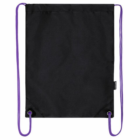 Мешок для обуви BRAUBERG плотный, карман на молнии, подкладка, 43х33 см,