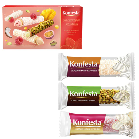 Конфеты глазированные KONFESTA, ассорти вкусов с манго, малиной, фисташкой, 150 Конфеты глазированные KONFESTA, ассорти вкусов с манго, малиной, фисташкой, 150