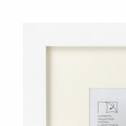 Рамка 30*40см с паспарту 21*30см небьющаяся, багет 26 мм, МДФ, BRAUBERG