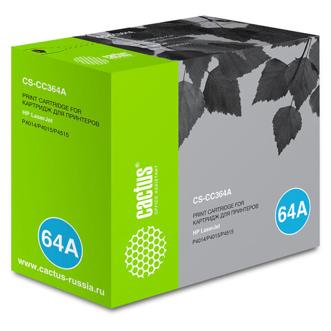 Картридж лазерный CACTUS (CS-CC364A) для HP LaserJet P4014/P4015/P4515, ресурс Картридж лазерный CACTUS (CS-CC364A) для HP LaserJet P4014/P4015/P4515, ресурс