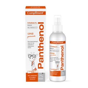 Compliment Panthenol Спрей детский 3+ восстанавливающий при солнечных и Compliment Panthenol Спрей детский 3+ восстанавливающий при солнечных и