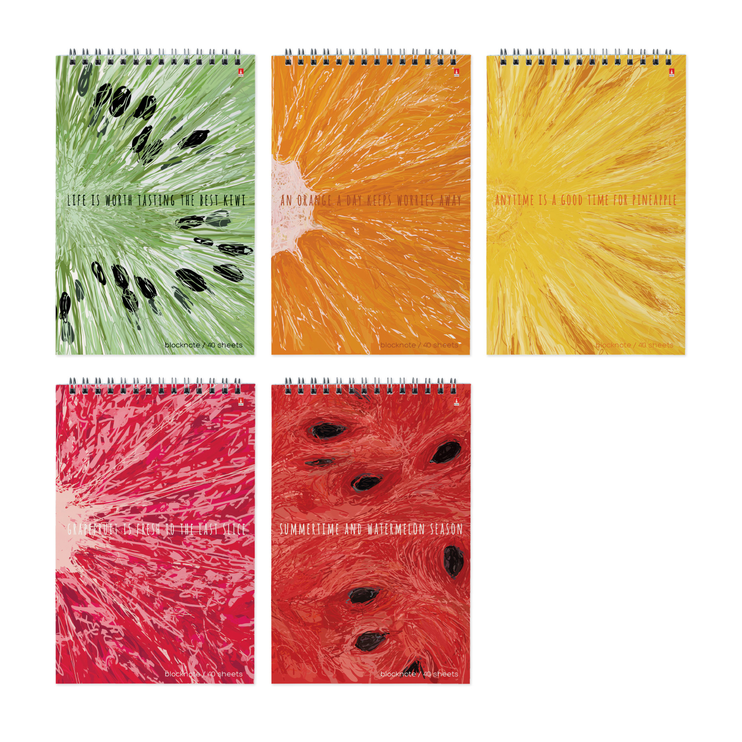 БЛОКНОТ ГР. Ф.А5 40 Л. "EXOTIC FRUITS" 5 ВИДОВ БЛОКНОТ ГР. Ф.А5 40 Л. "EXOTIC FRUITS" 5 ВИДОВ