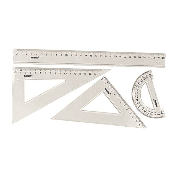 Набор геометр. 4 пр. бол. пластик прозрач. европодвес: НЧОБ штр.: 4607093083314 Набор геометр. 4 пр. бол. пластик прозрач. европодвес: НЧОБ штр.: 4607093083314