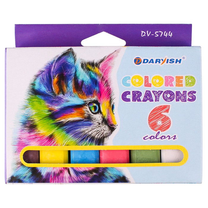 Мелки цветные 6шт "Darvish" для асфальта Мелки цветные 6шт "Darvish" для асфальта