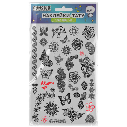 Наклейки-тату переводные "Ассорти", 29х15,5 см, ассорти 12 видов,