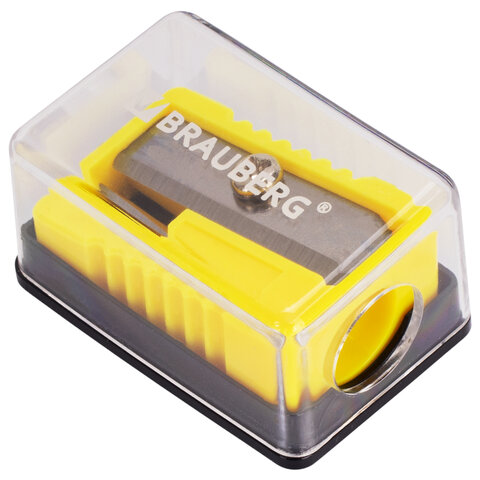 Точилка BRAUBERG "Assistant Mini", с контейнером, пластиковая, корпус Точилка BRAUBERG "Assistant Mini", с контейнером, пластиковая, корпус