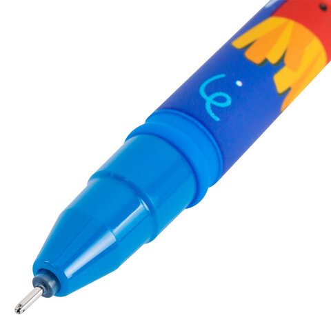 Ручка гелевая BRAUBERG KIDS MIX, СИНЯЯ, корпус ассорти, игольчатый узел 0,5 мм, Ручка гелевая BRAUBERG KIDS MIX, СИНЯЯ, корпус ассорти, игольчатый узел 0,5 мм,