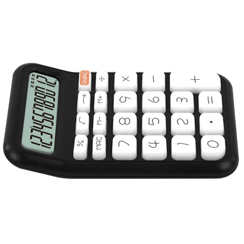 Калькулятор настольный BRAUBERG KW-500-BK (93x148 мм), 3D-кнопки, 12 разрядов,
