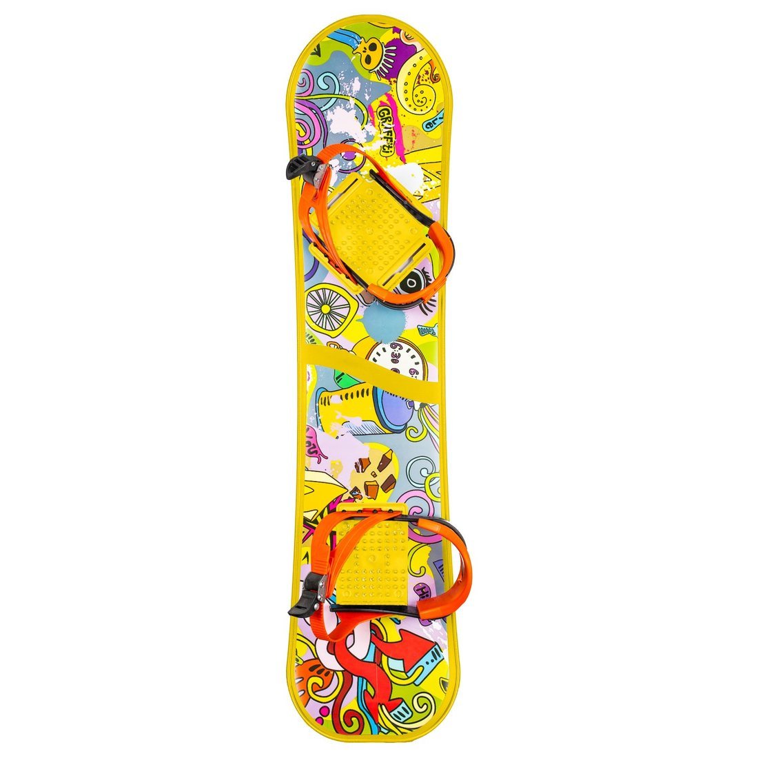 Сноуборд пластиковый с жесткими креплениями Сноуборд пластиковый с жесткими креплениями