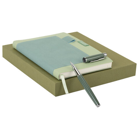 Ежедневник в наборе с ручкой А5, 144x210 мм, BRAUBERG "Style" под Ежедневник в наборе с ручкой А5, 144x210 мм, BRAUBERG "Style" под