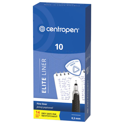 Ручка капиллярная (линер) ЧЕРНАЯ CENTROPEN "Elite liner", линия 0,3 Ручка капиллярная (линер) ЧЕРНАЯ CENTROPEN "Elite liner", линия 0,3