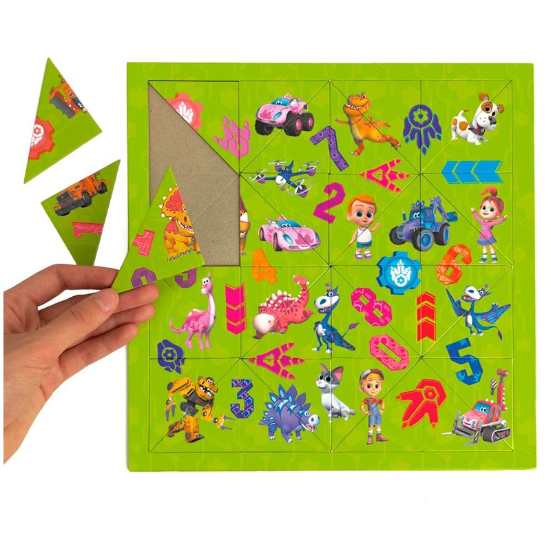 Головоломка с дополненной реальностью ГЕОДОМ "Турбозавры", 30*30,5см, Головоломка с дополненной реальностью ГЕОДОМ "Турбозавры", 30*30,5см,