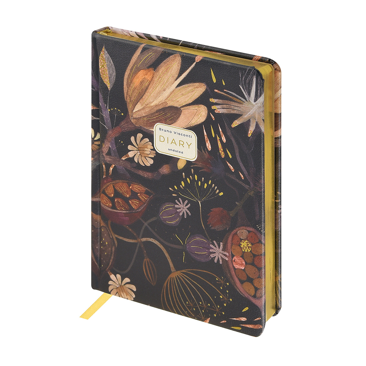 НАБОР ПОДАРОЧНЫЙ А5+ "Ночные цветы" И МЕТАЛЛ. РУЧКА