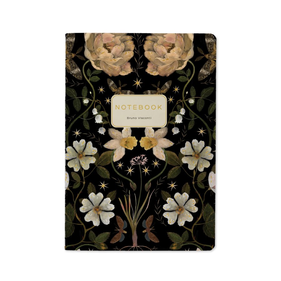 ТЕТРАДЬ А5, Bruno Visconti "FLORA. Night Garden", 40 листов, клетка ТЕТРАДЬ А5, Bruno Visconti "FLORA. Night Garden", 40 листов, клетка