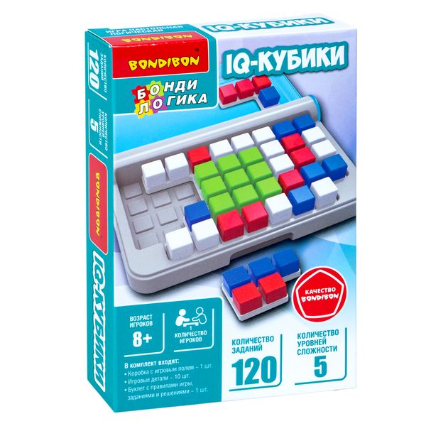 Игра настольная логическая БондиЛогика Bondibon "IQ-КУБИКИ" Игра настольная логическая БондиЛогика Bondibon "IQ-КУБИКИ"