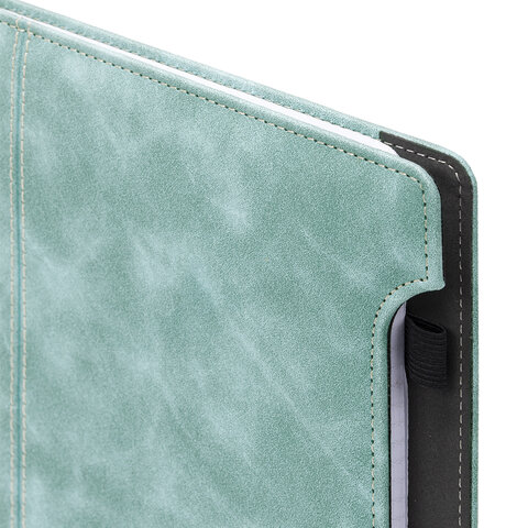 Блокнот А5 165x218 мм, BRAUBERG "Perfect", под кожу софт-тач,