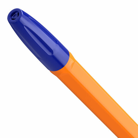 Ручки шариковые BRAUBERG "ULTRA ORANGE", СИНИЕ, НАБОР 10 штук, корпус