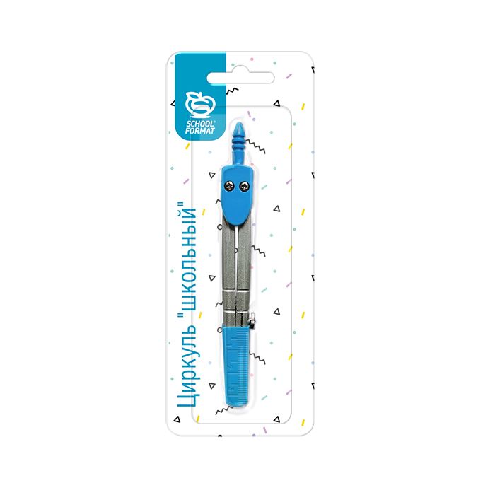 Циркуль Schoolformat 120 мм метал. ассорти защит. колпачок в блистере с Циркуль Schoolformat 120 мм метал. ассорти защит. колпачок в блистере с