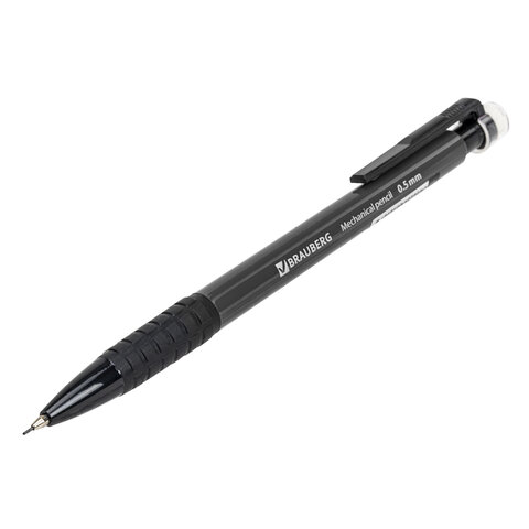 Карандаш механический BRAUBERG "Comfort", корпус черный, резиновый Карандаш механический BRAUBERG "Comfort", корпус черный, резиновый