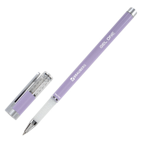 Ручка гелевая BRAUBERG "GEL ONE PASTEL", ЧЕРНАЯ, корпус ассорти, узел