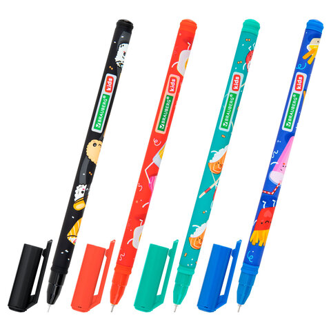 Ручка гелевая BRAUBERG KIDS MIX, СИНЯЯ, корпус ассорти, игольчатый узел 0,5 мм, Ручка гелевая BRAUBERG KIDS MIX, СИНЯЯ, корпус ассорти, игольчатый узел 0,5 мм,