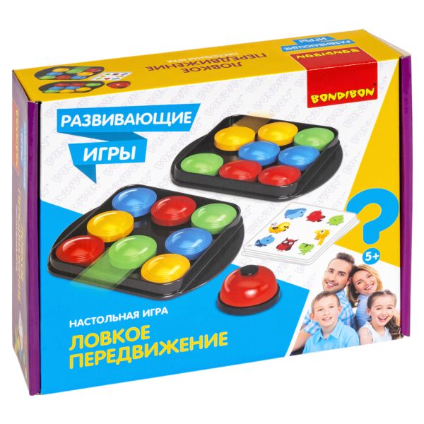 Развивающие настольные игры Bondibon «ЛОВКОЕ ПЕРЕДВИЖЕНИЕ» Развивающие настольные игры Bondibon «ЛОВКОЕ ПЕРЕДВИЖЕНИЕ»