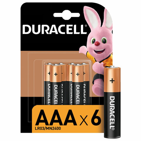 Батарейки КОМПЛЕКТ 6 шт., DURACELL Basic ОРИГИНАЛ, ААА (LR03, 24А), алкалиновые, Батарейки КОМПЛЕКТ 6 шт., DURACELL Basic ОРИГИНАЛ, ААА (LR03, 24А), алкалиновые,
