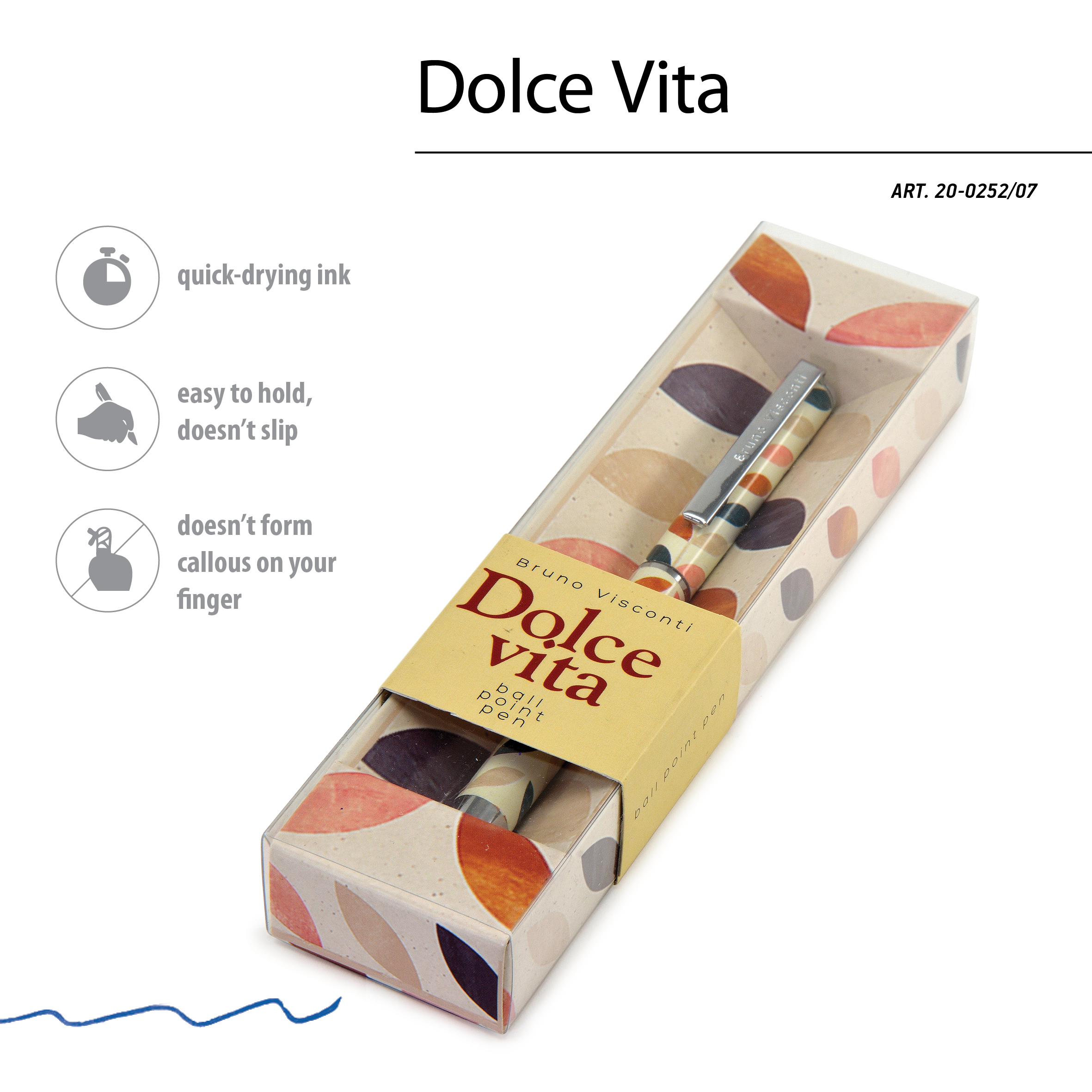 РУЧКА "DOLCE VITA. Лепестки. Винтаж." ШАРИКОВАЯ, МЕТАЛЛИЧЕСКИЙ КОРПУС,