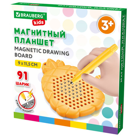 Магнитный планшет MAGPAD MINI для рисования 9х11,5 см, 91 шарик, ассорти,