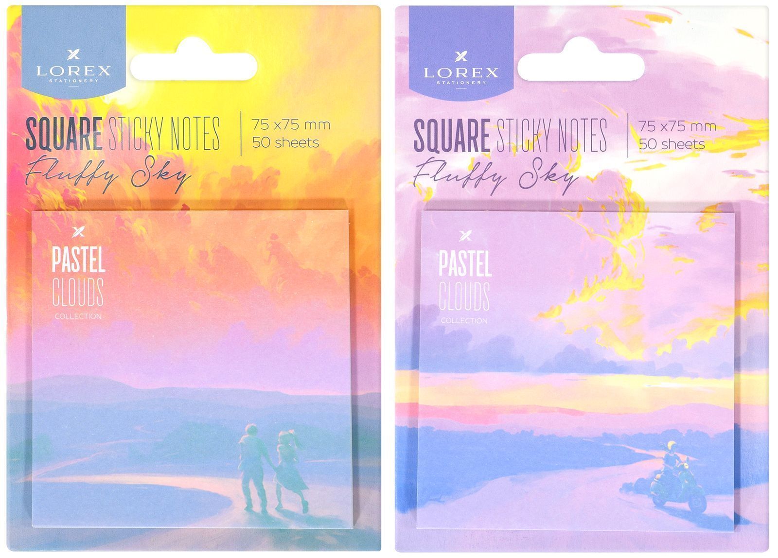 Блок самоклеящийся LOREX SQUARE FLUFFY SKY 75х75 мм 50 л. ассорти Блок самоклеящийся LOREX SQUARE FLUFFY SKY 75х75 мм 50 л. ассорти