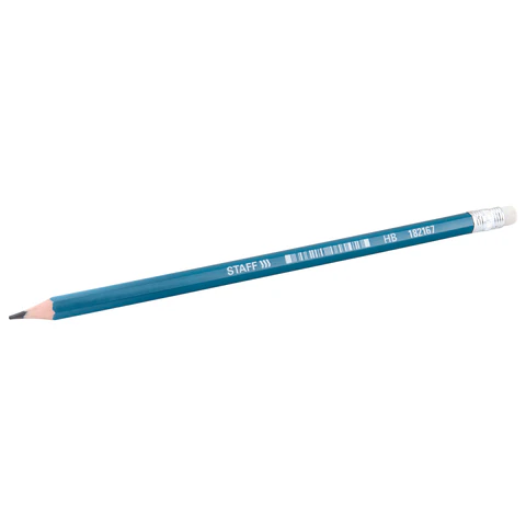 Карандаш чернографитный с ластиком STAFF EVERYDAY BLP-MRN, 1 шт., НВ, корпус Карандаш чернографитный с ластиком STAFF EVERYDAY BLP-MRN, 1 шт., НВ, корпус