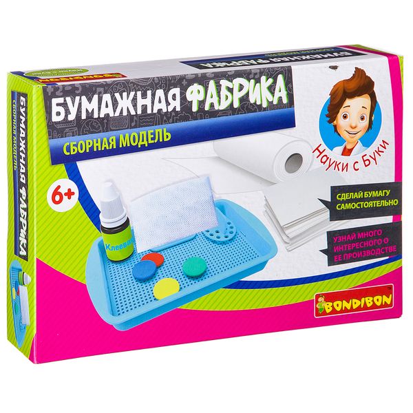 Французские опыты Науки с Буки Bondibon, Бумажная фабрика, арт. EK-JD014 Французские опыты Науки с Буки Bondibon, Бумажная фабрика, арт. EK-JD014