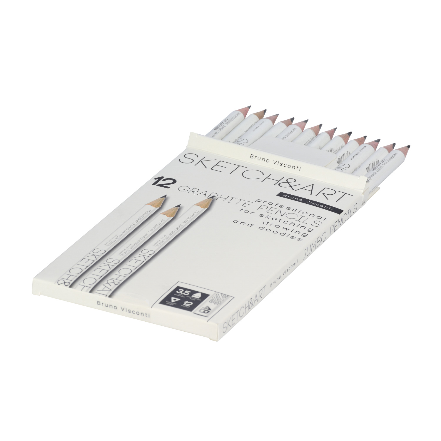 КАРАНДАШ ЧЕРНОГРАФИТОВЫЙ "Sketch&Art. Jumbo" 4В, 3,5 MM КАРАНДАШ ЧЕРНОГРАФИТОВЫЙ "Sketch&Art. Jumbo" 4В, 3,5 MM