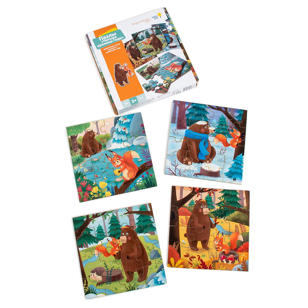 Игра настольная обучающая (дидактическая) «Пазлы Четыре времени года» Игра настольная обучающая (дидактическая) «Пазлы Четыре времени года»