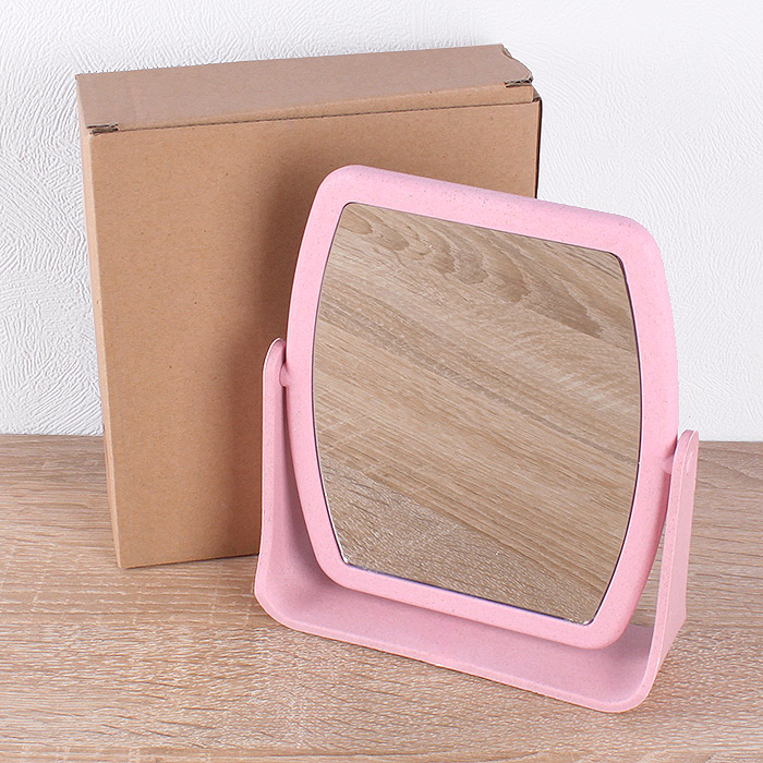 Зеркало настольное прямоугольное 13*15,8см двустороннее пластиковое ассорти Зеркало настольное прямоугольное 13*15,8см двустороннее пластиковое ассорти