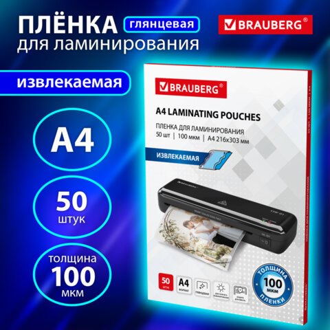 Пленки-заготовки для ламинирования ИЗВЛЕКАЕМЫЕ А4, КОМПЛЕКТ 50 шт., 100 мкм, Пленки-заготовки для ламинирования ИЗВЛЕКАЕМЫЕ А4, КОМПЛЕКТ 50 шт., 100 мкм,