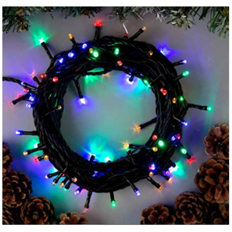 Гирлянда светодиодная 100LED ламп, 1м, 220B, мультицвет, 8 режимов, IP 20,92817 Гирлянда светодиодная 100LED ламп, 1м, 220B, мультицвет, 8 режимов, IP 20,92817